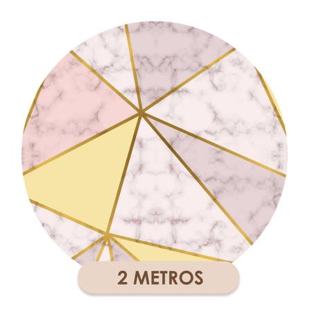 Papel De Parede Vinílico Geométrico Rosa E Amarelo Mármore 2m - DELIQUADROS Imagem de Papel De Parede Vinílico Geométrico Rosa E Amarelo Mármore 2m