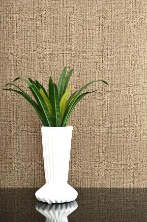 Imagem de Papel de parede vinílico importado textura linho - marrom claro