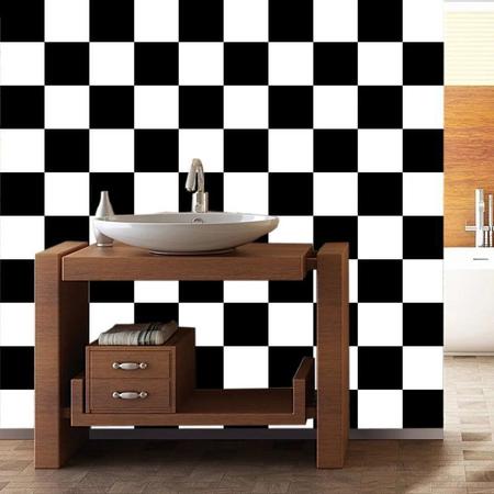 Personalizado 3d papel de parede estéreo, preto e branco xadrez, moderno  mural para sala estar quarto tv pano de fundo à prova dwaterproof água