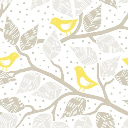 Imagem de Papel de Parede Yellow Birds