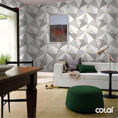 Papel De Parede Zara MármoreFio Gold Auto Colante 9m - Colaí Adesivos Imagem de Papel De Parede Zara MármoreFio Gold Auto Colante 9m
