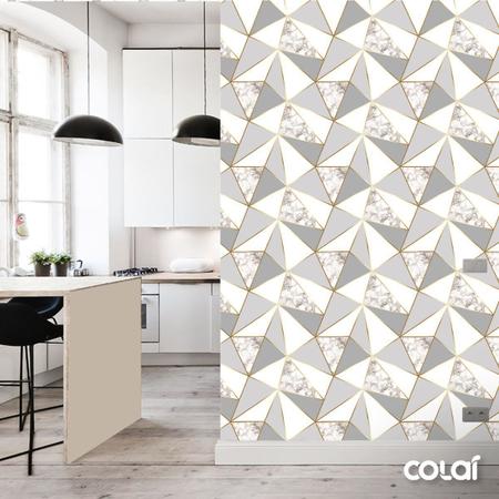 Papel De Parede Zara MármoreFio Gold Auto Colante 9m - Colaí Adesivos Imagem de Papel De Parede Zara MármoreFio Gold Auto Colante 9m