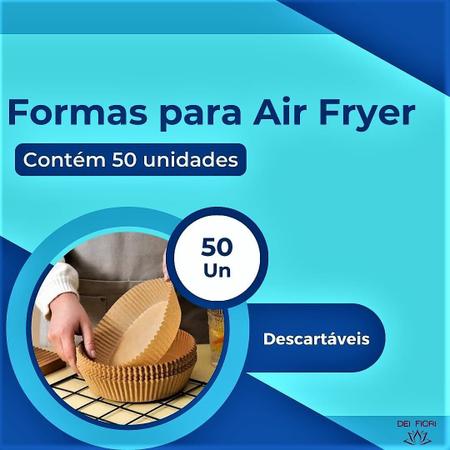 Papel Descartável Antiaderente Para Air Fryer Redondo 50un - Uny