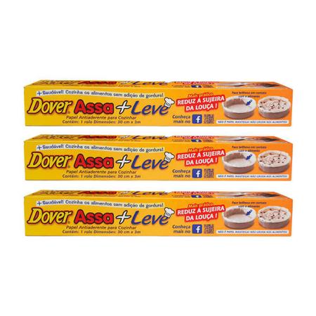 Papel Dover Assa Leve Antiaderente 30cm Kit Com 3 Unidades - 3M Imagem de Papel Dover Assa Leve Antiaderente 30cm Kit Com 3 Unidades
