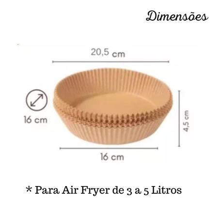 Papel Forro Air Fryer Antiaderente Descartável (200 Und) - YA Variedades Imagem de Papel Forro Air Fryer Antiaderente Descartável (200 Und)