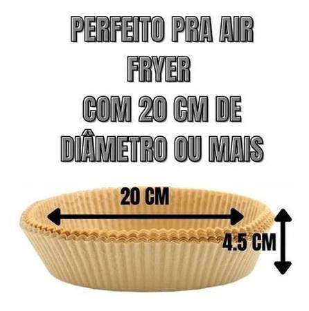 Imagem de Papel Forro Air Fryer Antiaderente Descartável Com 100 Pcs