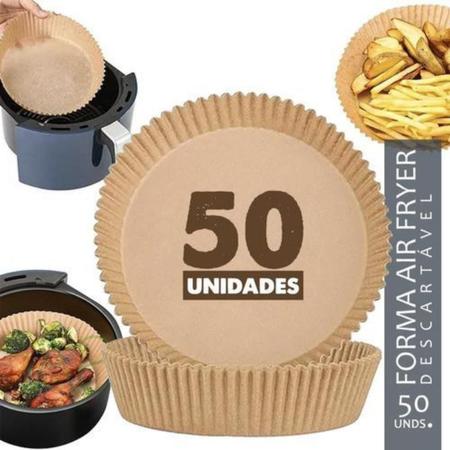 Papel Forro Air Fryer Antiaderente Descartável Com 50 Pcs - UnyHome Imagem de Papel Forro Air Fryer Antiaderente Descartável Com 50 Pcs