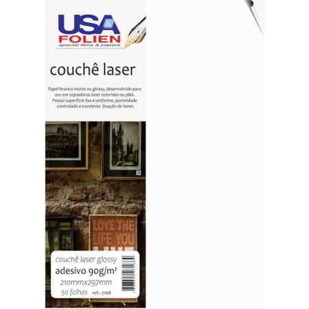 Imagem de Papel Fotografico Laser A4 GLOSSY Couche Adesivo 90G PCT.C/50