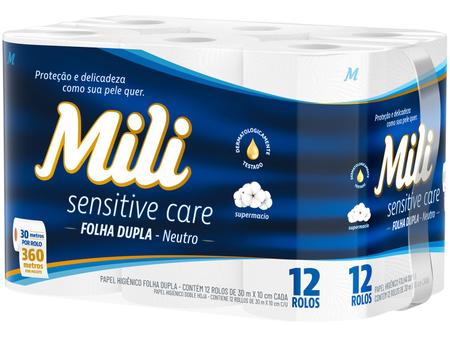 Imagem de Papel Higiênico Folha Dupla Mili Sensitive Care