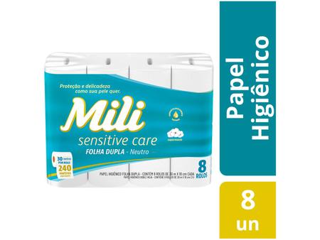 Imagem de Papel Higiênico Folha Dupla Mili Sensitive Care