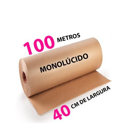 Papel Kraft 40cm De Largura x 100 Metros Gramatura 80 Monolúcido - Fofinhos  Ateliê - Papel Kraft - Magazine Luiza
