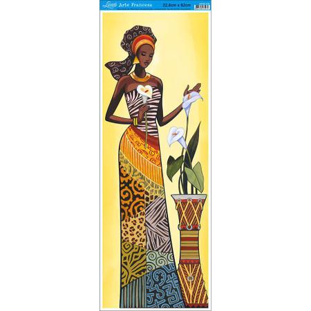 Imagem de Papel para Arte Francesa Litoarte 22,8 x 62 cm - Modelo AFVE-056 Angolana c/ Copos de Leite