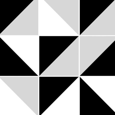 Imagem de Papel Parede Triângulos Geométrico Preto Cinza Branco Sala