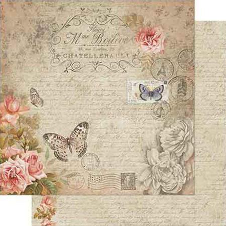 Papel Scrapbook Litocart 30,5x30,5 LSC-161 Xadrez Rosa