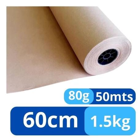 Imagem de Papel Semi Craft Pardo Rolo Bobina 60cm Master