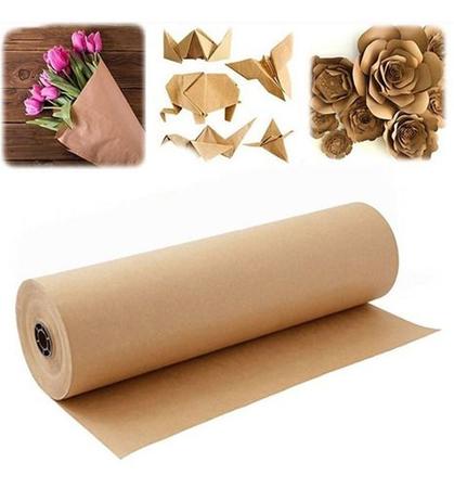 Imagem de Papel Semi Kraft Bobina 60cm x 50m Pardo Embalagem Caixa