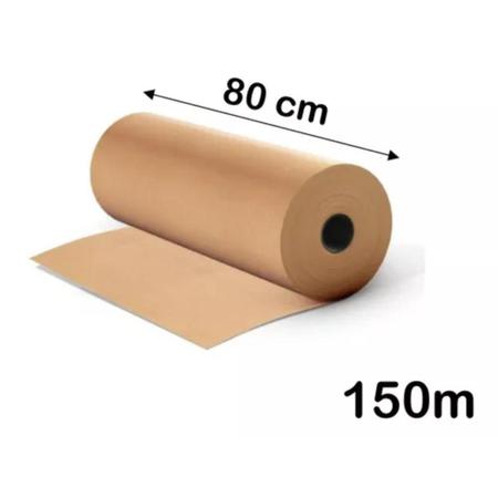 Imagem de Papel Semi Kraft Pardo Bobina 80Cm 150 Metros Embrulho