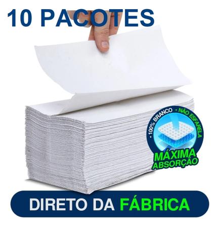 Imagem de Papel Toalha Interfolha Branco Luxo Banheiro 10.000 Folhas