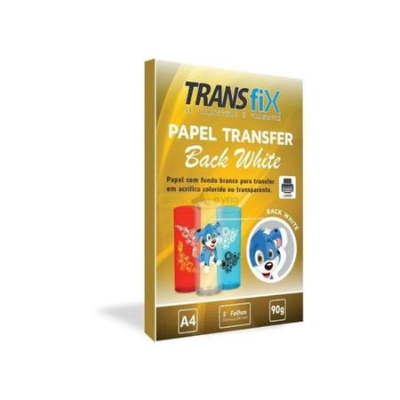 Imagem de Papel Transfer Laser Back White Fundo Branco 90G  + TF CLEAN