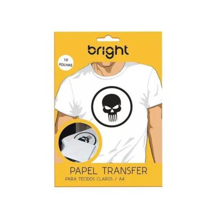 Imagem de Papel Transfer Para Tecidos Claros Bright 10 Folhas A4