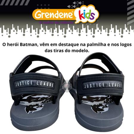 Imagem de Papete Infantil Masculina Liga Da Justiça Sandália Menino Flash Gendene Kids Lançamento Batman 23050