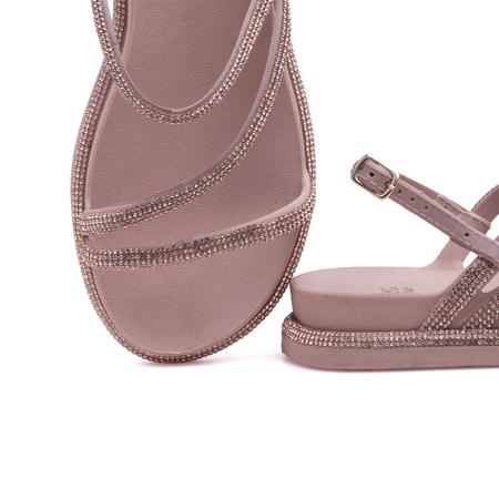 Black Luxuosa in Rose Gold Sandals