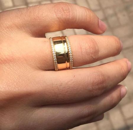 Aliança Casamento Ouro 18K Pedras No Friso