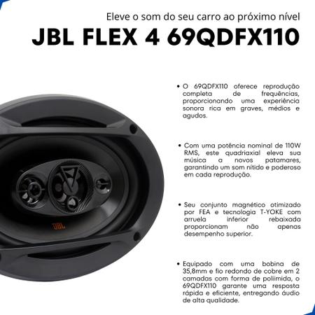 Imagem de Par Alto Falante 6x9 Polegadas Jbl Flex 69qdfx110 110w Rms 4 Ohms