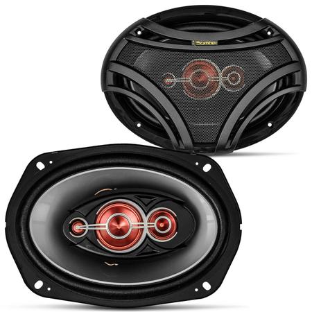 Imagem de Par Alto Falante Bomber 6x9" 250W RMS 4 Ohms Quadriaxial Grade Preta