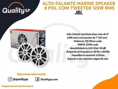 Imagem de Par Alto Falante Marítimo Jbl Stage Marine Speaker 8 Pol 250W Rms 4 Ohms