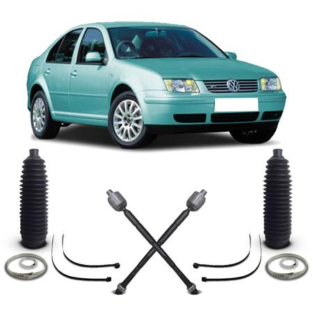 Imagem de Par Barra Axial Kit Coifa Caixa Direção Volkswagen Bora 2000 2001 2002 2003 2004 2005 2006 2007 2008 2009 2010 2011