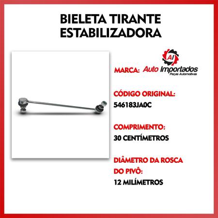 Imagem de Par Bieleta Barra Tirante Estabilizadora Amortecedor Dianteiro Suspensão Dianteira Nissan Altima 2013 2014 2015