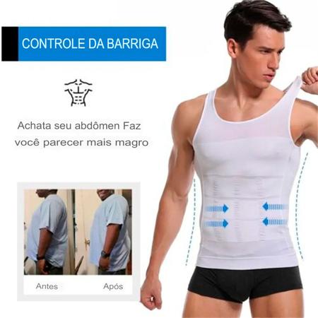 Par Camiseta Segunda Pele Compressiva Redutora Corrige Postura - Slimming  Shirt for Men - Camiseta Feminina - Magazine Luiza