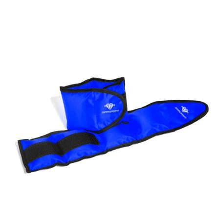 Imagem de Par Caneleira Peso 5kg Tornozeleira Academia Treino Pernas Funcional Azul
