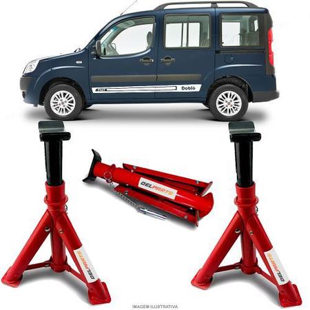 Par Cavalete Fiat Doblo Adventure Automotivo 4 Toneladas Com 3 Regulagens e Trava - Tech One Imagem de Par Cavalete Fiat Doblo Adventure Automotivo 4 Toneladas Com 3 Regulagens e Trava