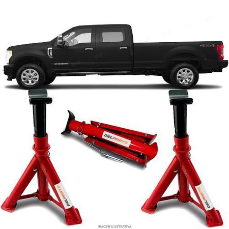 Par Cavalete Ford F250 Cabine Dupla Automotivo 4 Toneladas Com 3 Regulagens e Trava - Tech One Imagem de Par Cavalete Ford F250 Cabine Dupla Automotivo 4 Toneladas Com 3 Regulagens e Trava