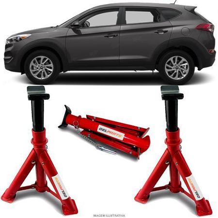 Par Cavalete Hyundai ix 35 Automotivo 4 Toneladas Com 3 Regulagens e Trava - Tech One Imagem de Par Cavalete Hyundai ix 35 Automotivo 4 Toneladas Com 3 Regulagens e Trava