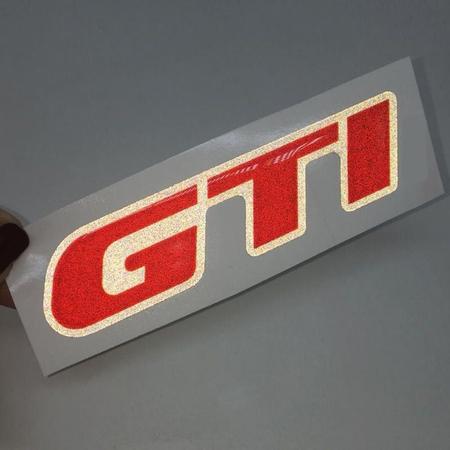 Imagem de Par De Adesivos Gti Golf Antigo Emblema Lateral Refletivo