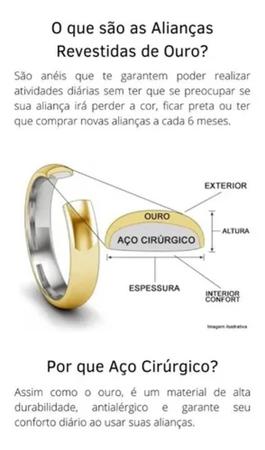 Par de Aliança Ouro 10k Casamento