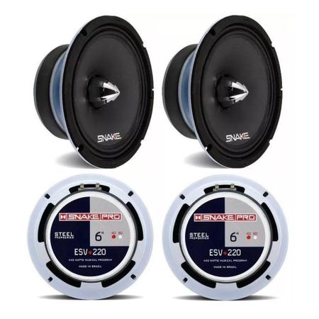 Imagem de Par de Alto Falantes Snake Pro 6", 220w Rms, 4 ohms