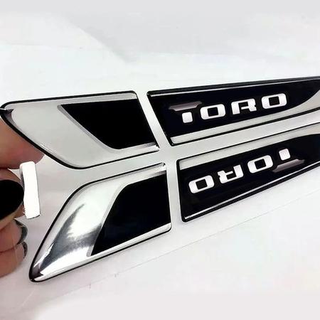 Imagem de Par De Aplique Lateral Fiat Toro 2016/2021 Emblema Resinado