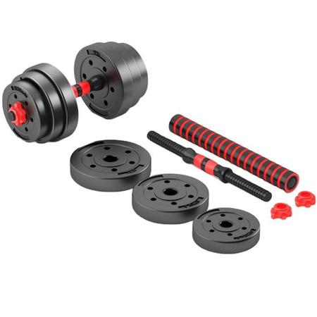 Conjunto de Halteres Ajustáveis de Borracha Newton Fitness 2 x 20 kg -  Helisports