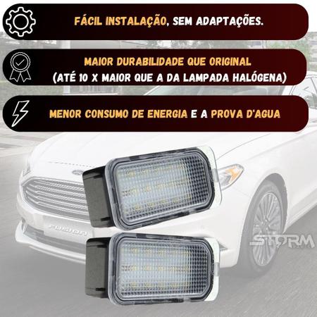 Imagem de Par De Luz Placa Ford Fusion Ano 2013 A 2019 Lâmpada Led