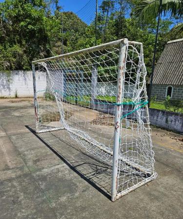 Imagem de Par de Rede Gol Futsal Futebol Salão Fio 4mm Proteção 7,2m