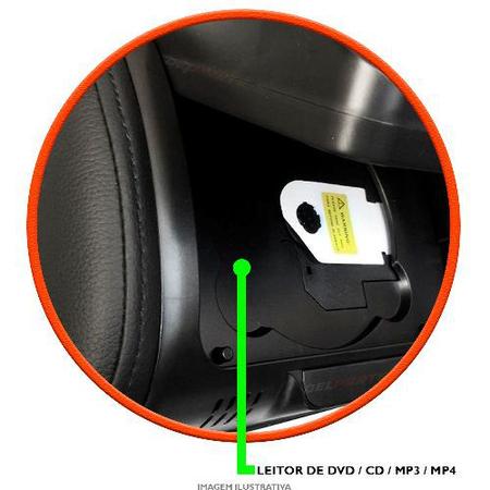 Imagem de Par de Tela Encosto de Cabeça 7 Polegadas Preto DVD USB SD Função Game com Controle JAGUAR F PACE SUV