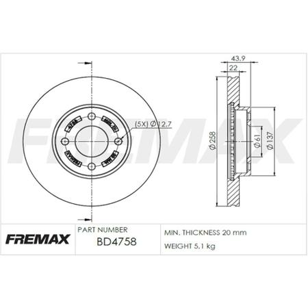 Imagem de Par Disco Freio Dianteiro Versa 1.6 Sv Direct 2021 2022 2023