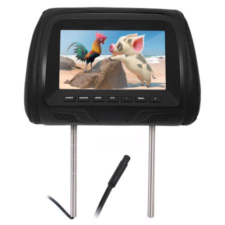 Imagem de Par Encosto Com Tela Lcd Preto Captiva 2008 2009 2010 2011 2012 2013 2014 7 Polegadas Dependente Replicação Visor Monitor