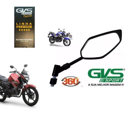 Par Espelho Retrovisor Preto Moto Gvs Desmonta Giro 360 Convexo Fazer 150  250 - Retrovisores de Carro - Magazine Luiza