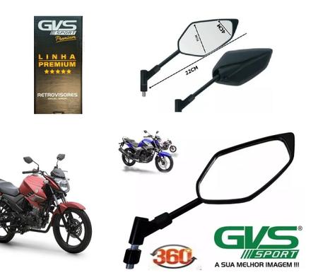 Par Retrovisor Moto Gvs Yamaha Nova Fazer YS 150 - GVS Sport - Retrovisores  de Motos - Magazine Luiza