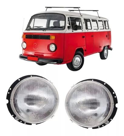 Imagem de Par Farol Kombi 1976 1977 1978 1979 1980 1981 1982 1983 1984 1985 1986 1987 1988 1989 1990 1991 1992 1993 1994 1995 1996 1997 1999 Ao 2014